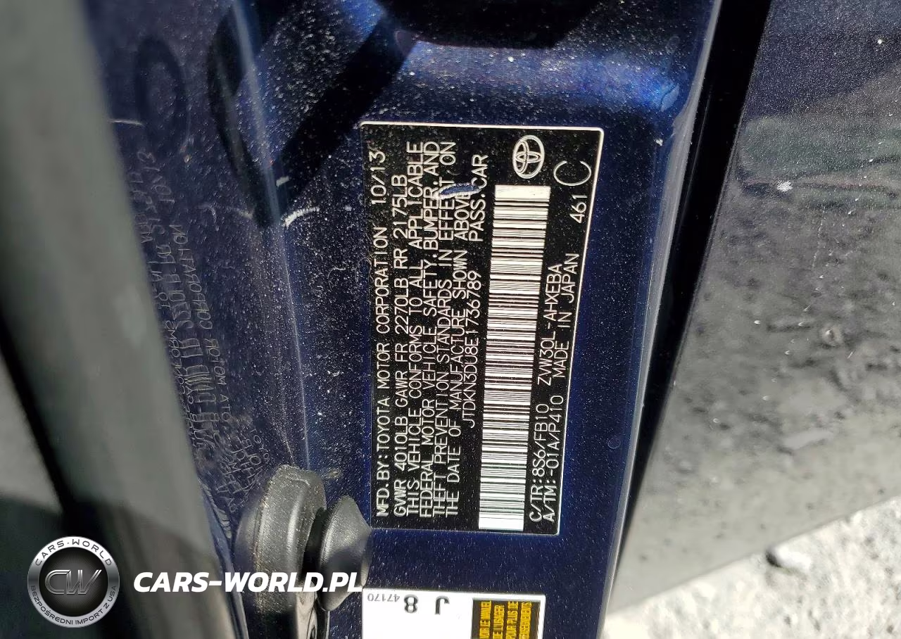 2014 Toyota Prius Two VIN:JTDKN3DU8E1736789 - 14