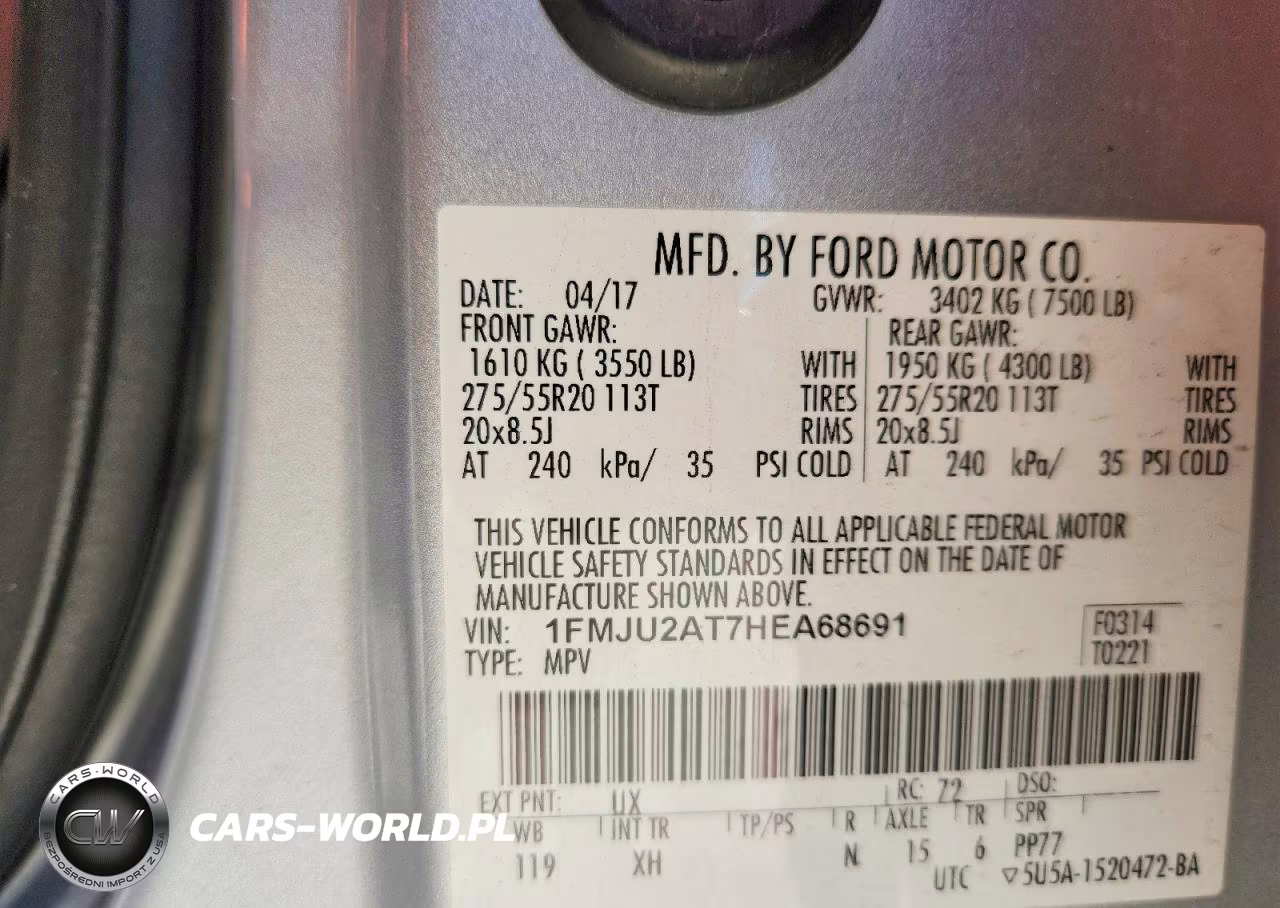 2017 Ford Expedition Limited VIN:1FMJU2AT7HEA68691 - 13