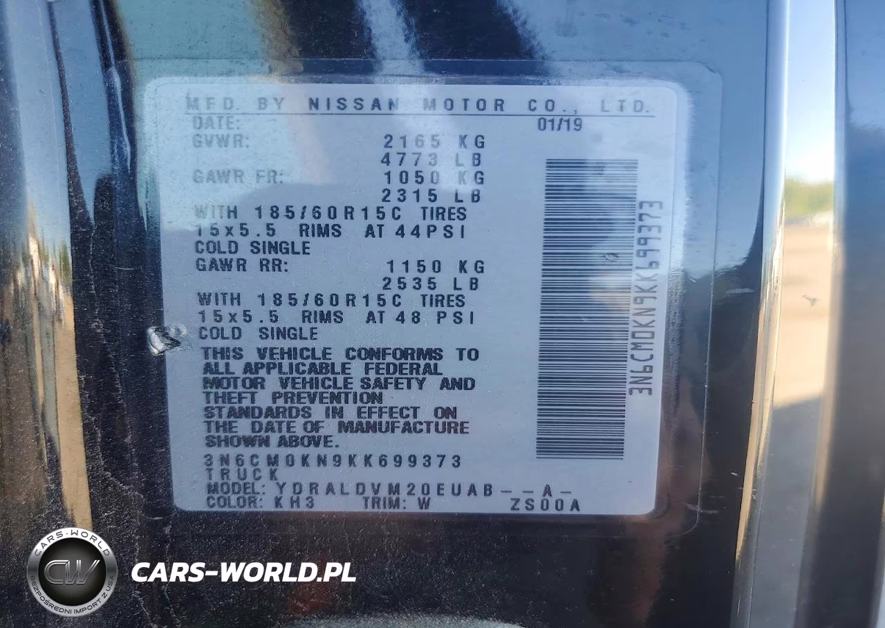 2019 Nissan Nv200 S VIN:3N6CM0KN9KK699373 - 13