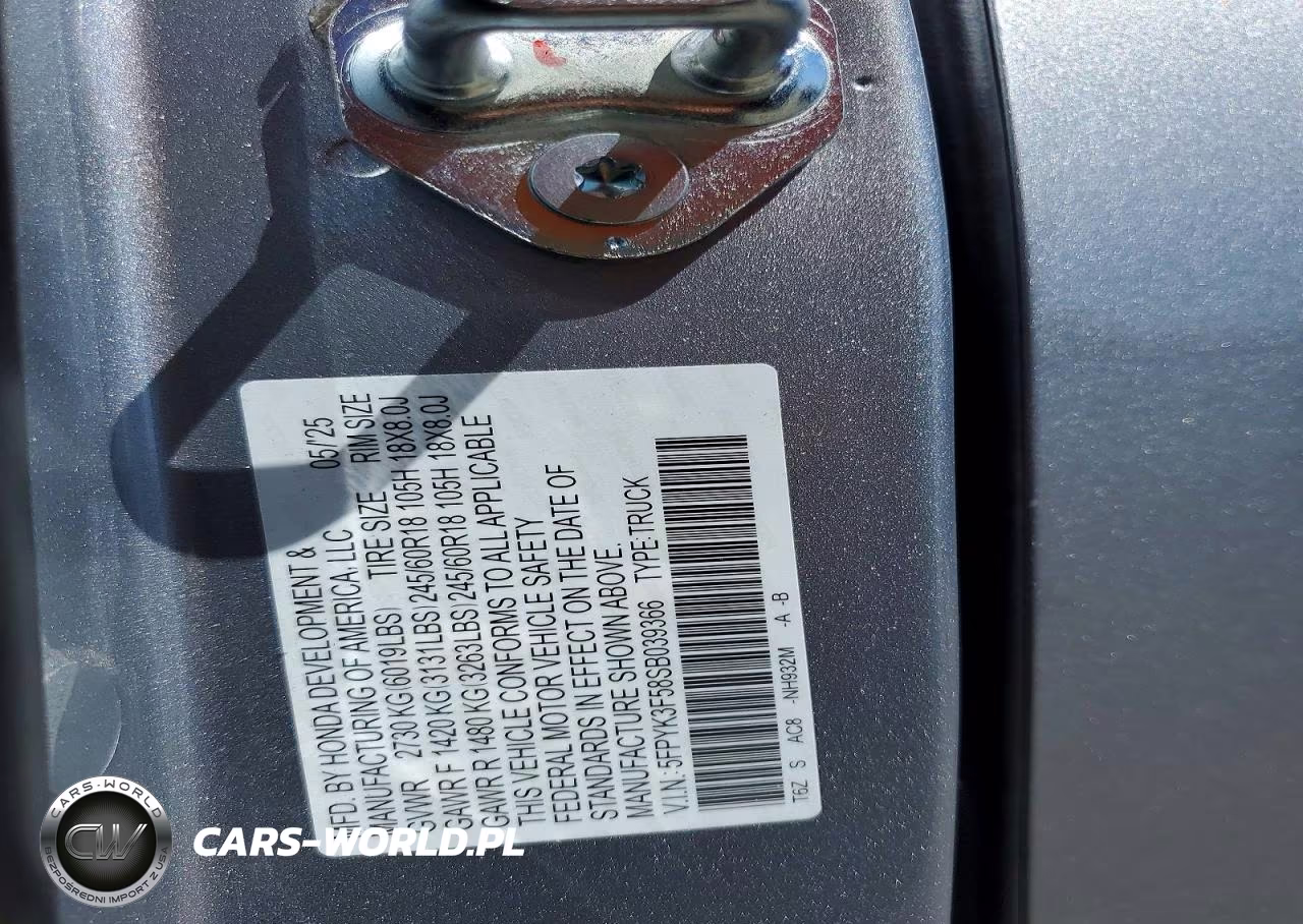 2025 Honda Ridgeline Rtl VIN:5FPYK3F58SB039366 - 13