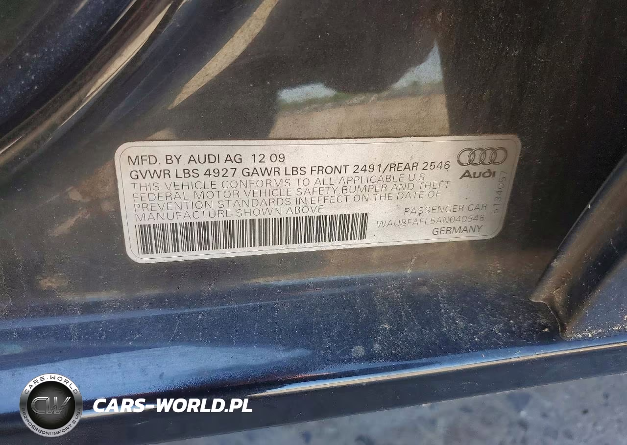 2010 Audi A4 Premium VIN:WAUBFAFL5AN040946 - 12