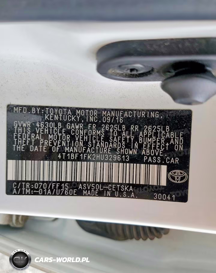 2017 Toyota Camry Se VIN:4T1BF1FK2HU329613 - 12