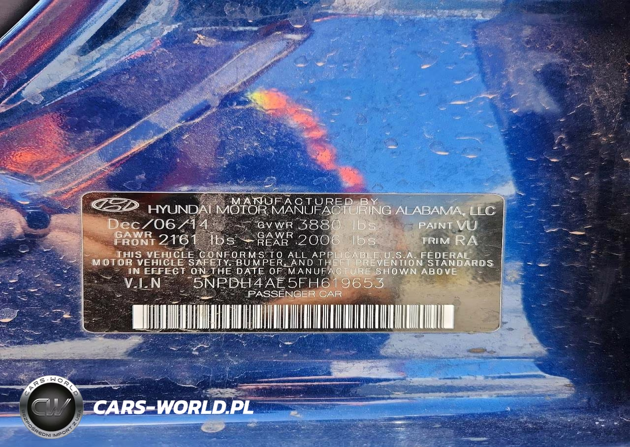 2015 Hyundai Elantra Se VIN:5NPDH4AE5FH619653 - 12