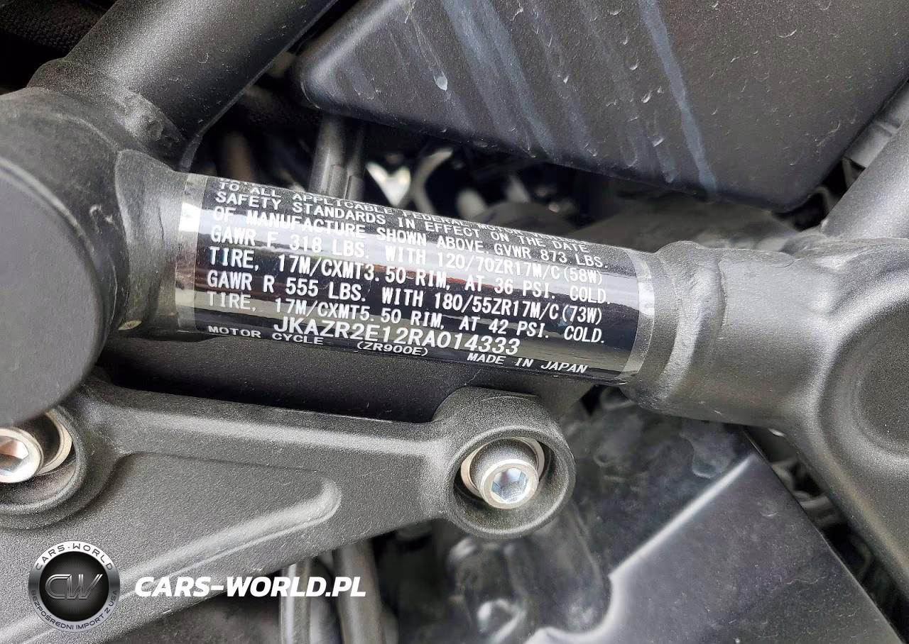 2024 Kawasaki Zr900 VIN:JKAZR2E12RA014333 - 9