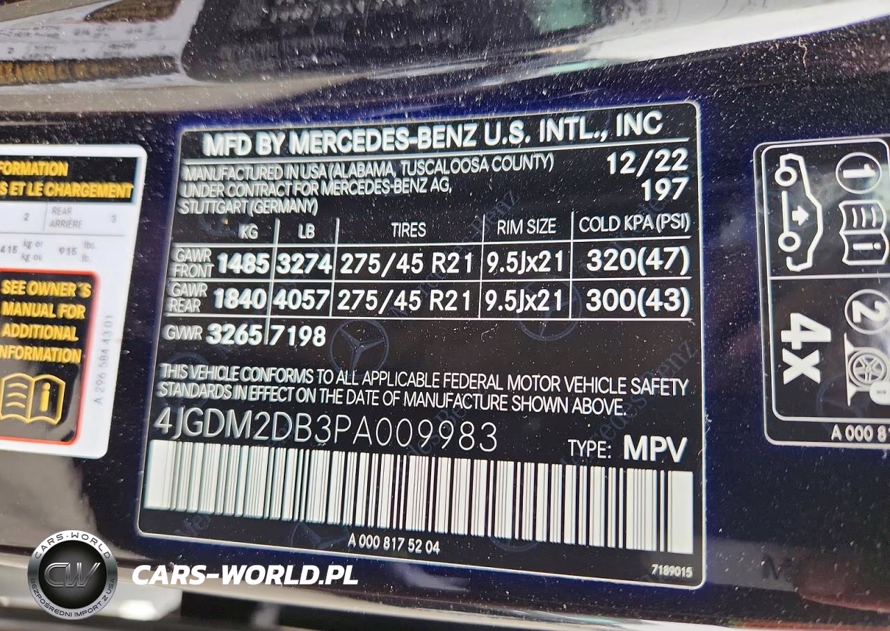 2023 Mercedes-Benz Eqs Suv 450+ VIN:4JGDM2DB3PA009983 - 14