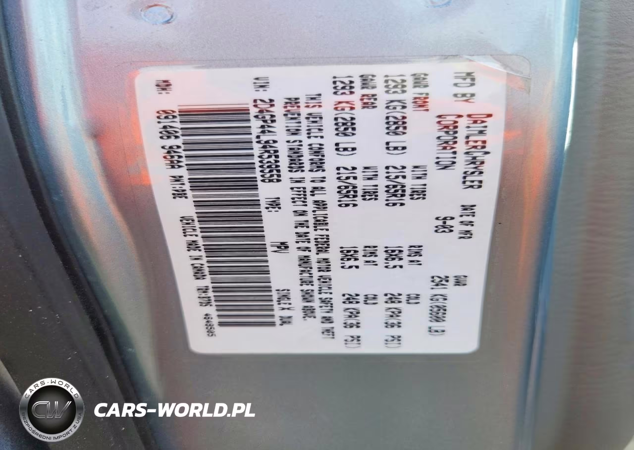 2004 Dodge Grand Caravan Sxt VIN:2D4GP44L94R539558 - 13