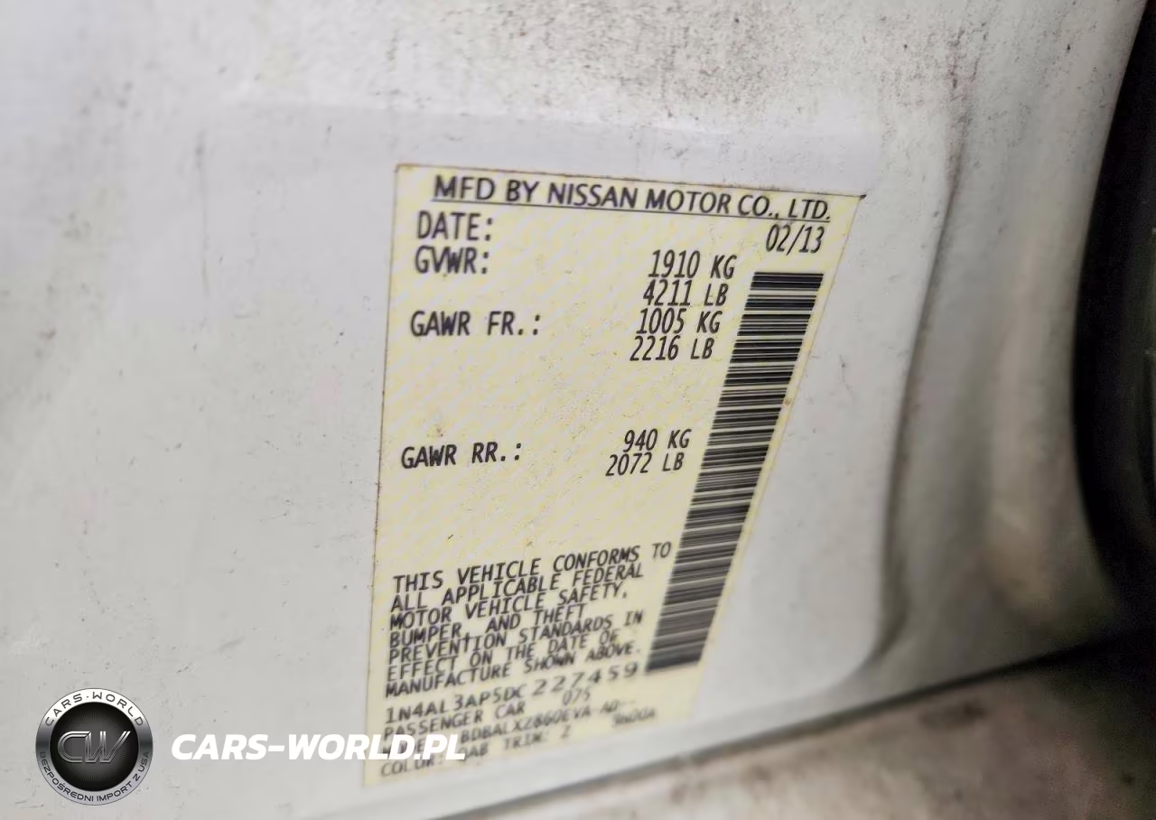 2013 Nissan Altima 2.5 VIN:1N4AL3AP5DC227459 - 13