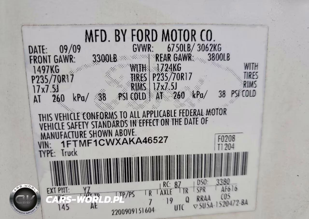 2010 Ford F150 Super Duty Utility - Service Truck VIN:1FTMF1CWXAKA46527 - 12