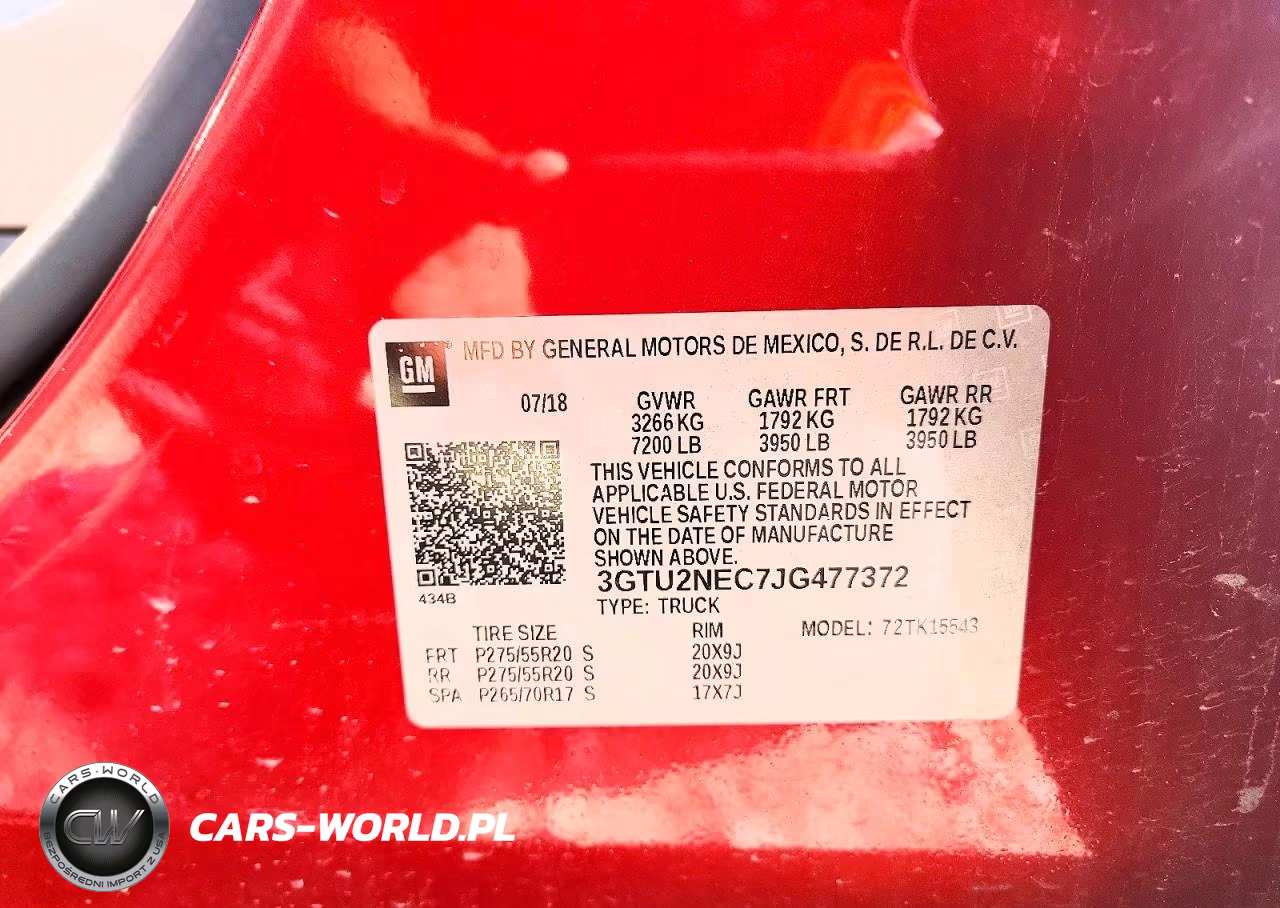 2018 GMC Sierra K1500 Slt VIN:3GTU2NEC7JG477372 - 12