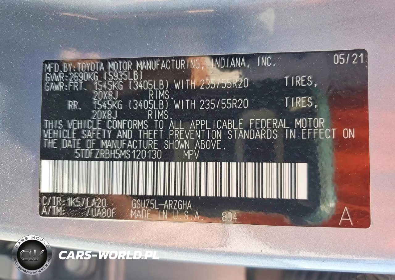 2021 Toyota Highlander Platinum VIN:5TDFZRBH5MS120130 - 13