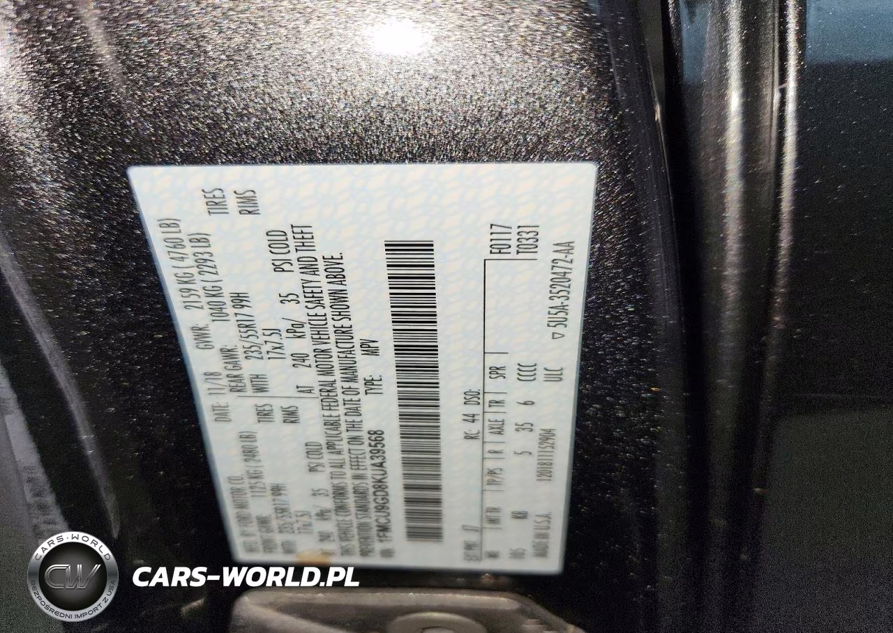 2019 Ford Escape Se VIN:1FMCU9GD8KUA39568 - 13