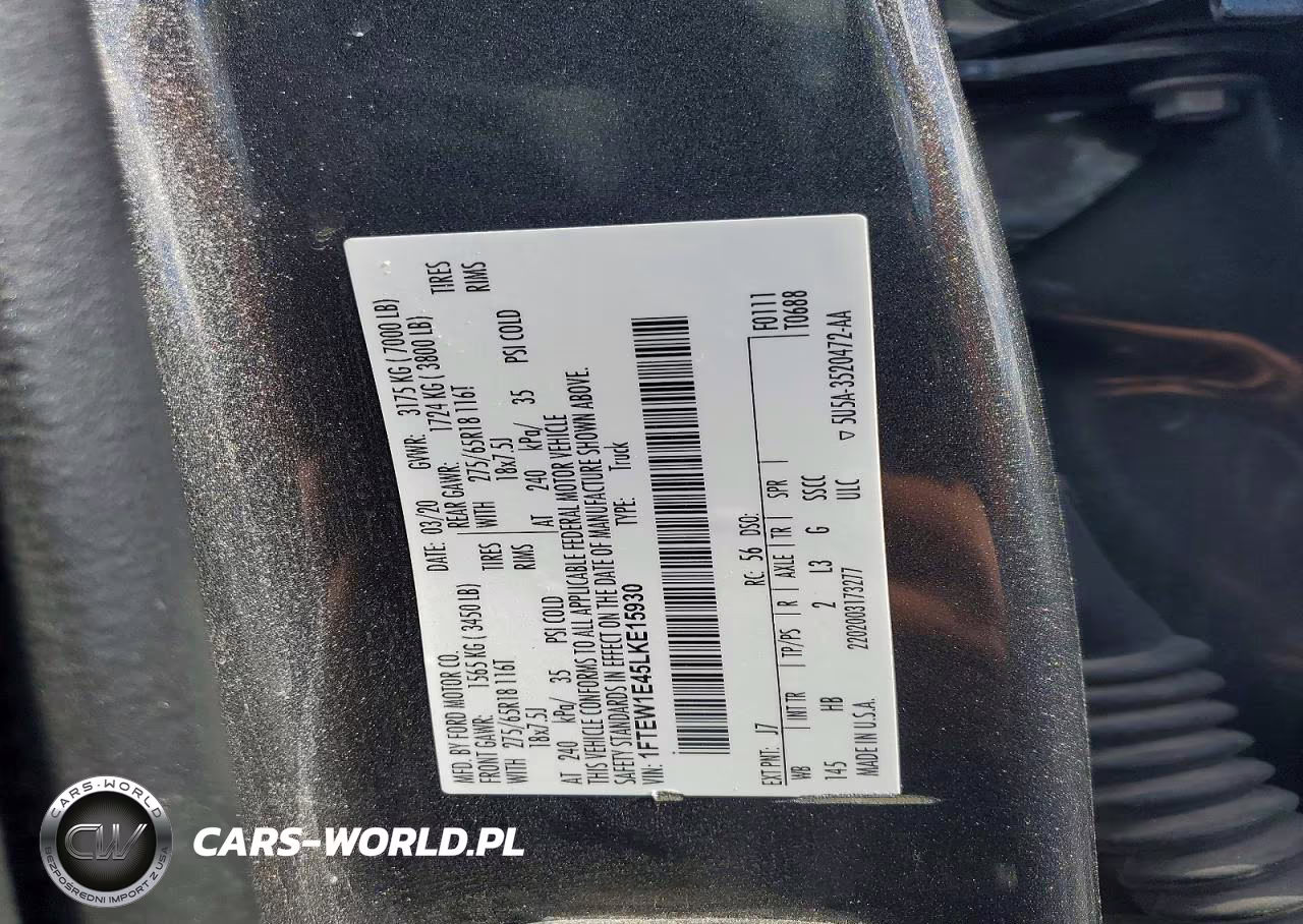 2020 Ford F150 Supercrew VIN:1FTEW1E45LKE15930 - 12