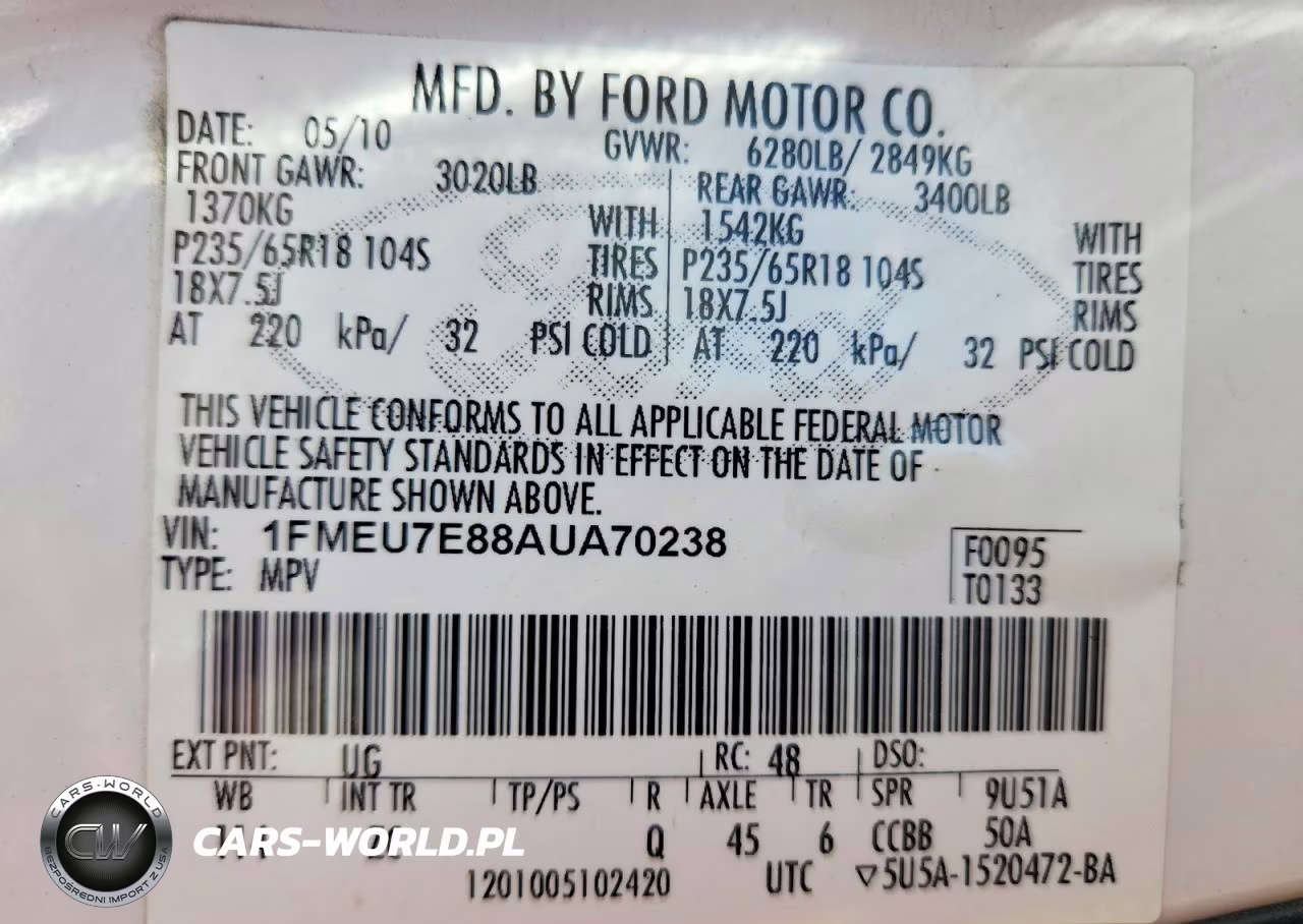2010 Ford Explorer Eddie Bauer VIN:1FMEU7E88AUA70238 - 14