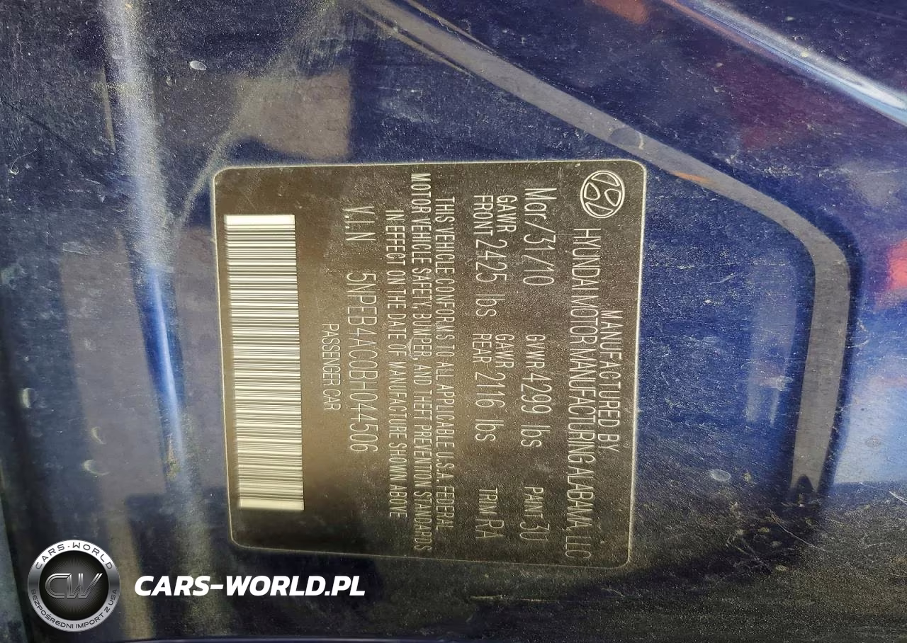 2011 Hyundai Sonata Gls VIN:5NPEB4AC0BH044506 - 12