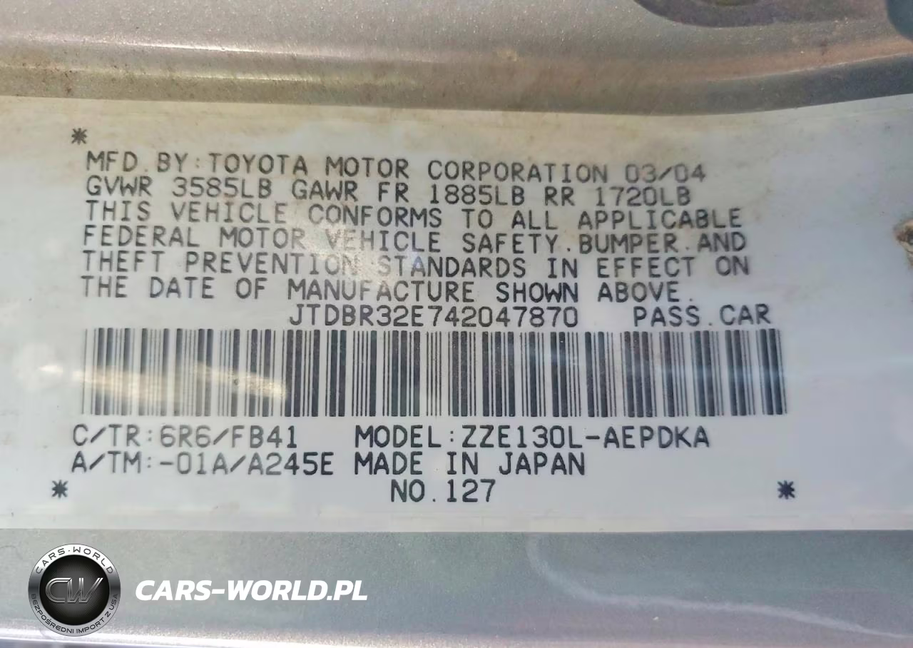 2004 Toyota Corolla Ce VIN:JTDBR32E742047870 - 12