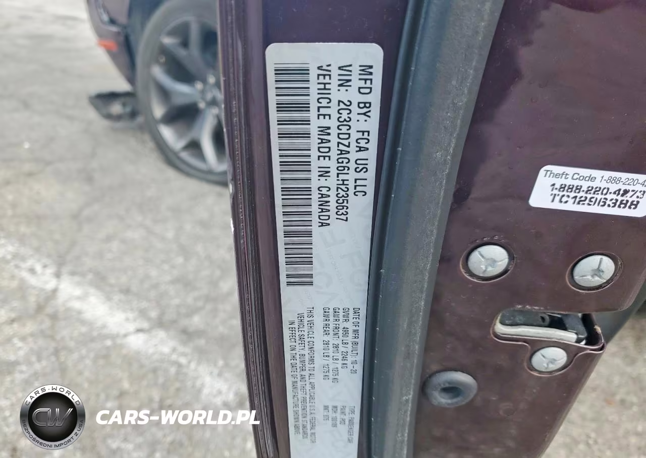 2020 Dodge Challenger Sxt VIN:2C3CDZAG6LH235637 - 12