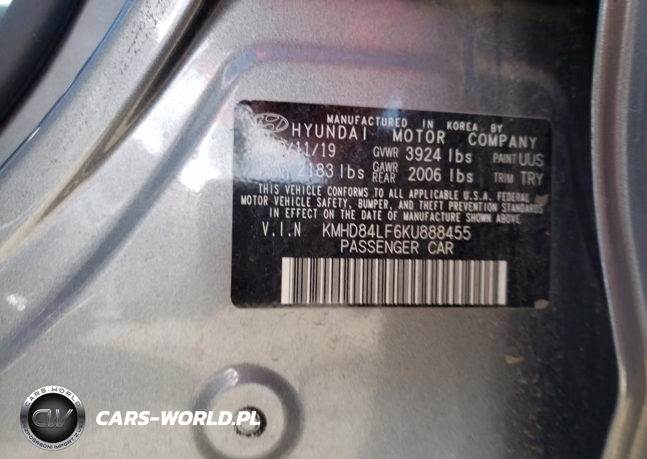 2019 Hyundai Elantra Sel VIN:KMHD84LF6KU888455 - 10