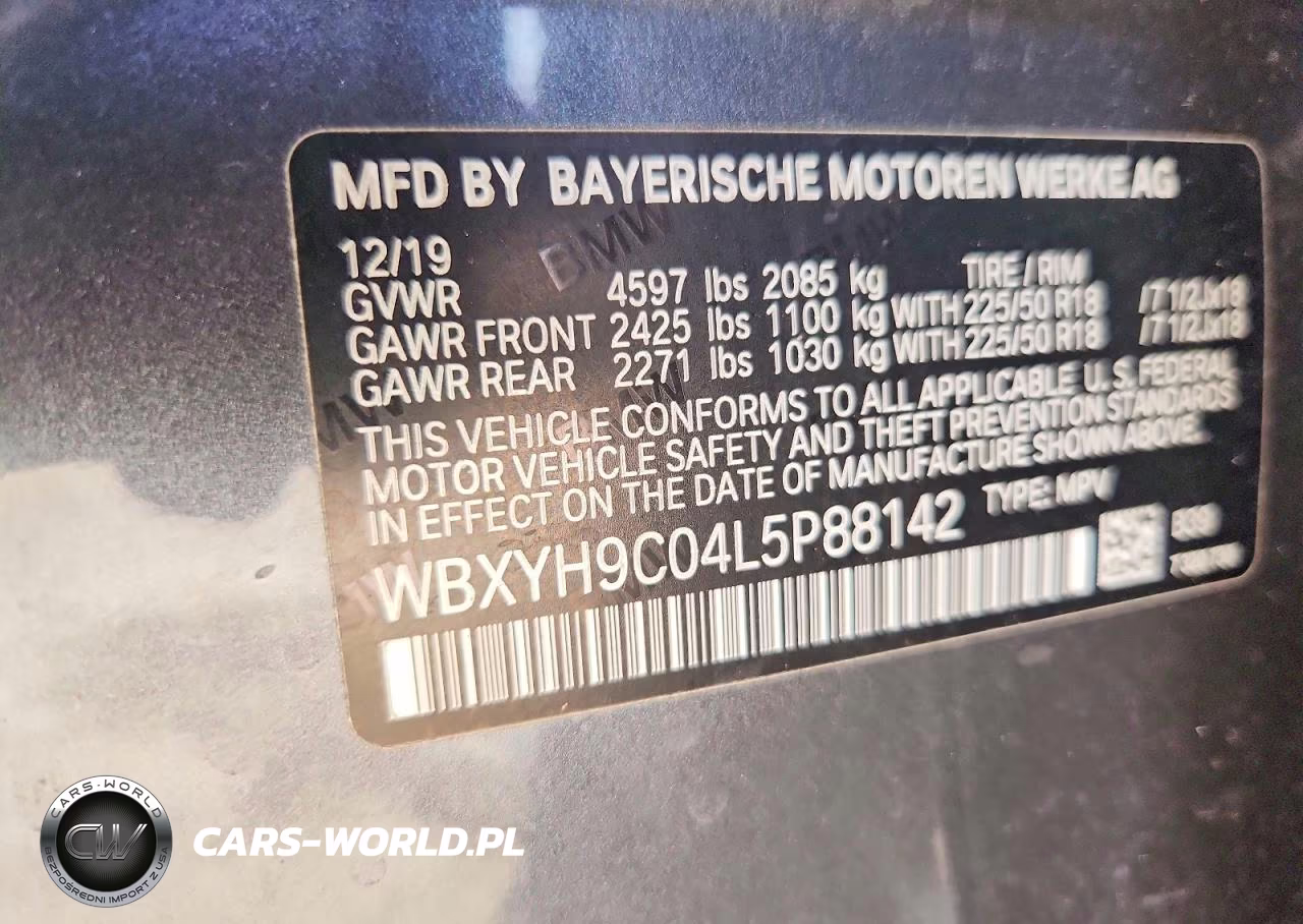 2020 BMW X2 Sdrive28I VIN:WBXYH9C04L5P88142 - 13