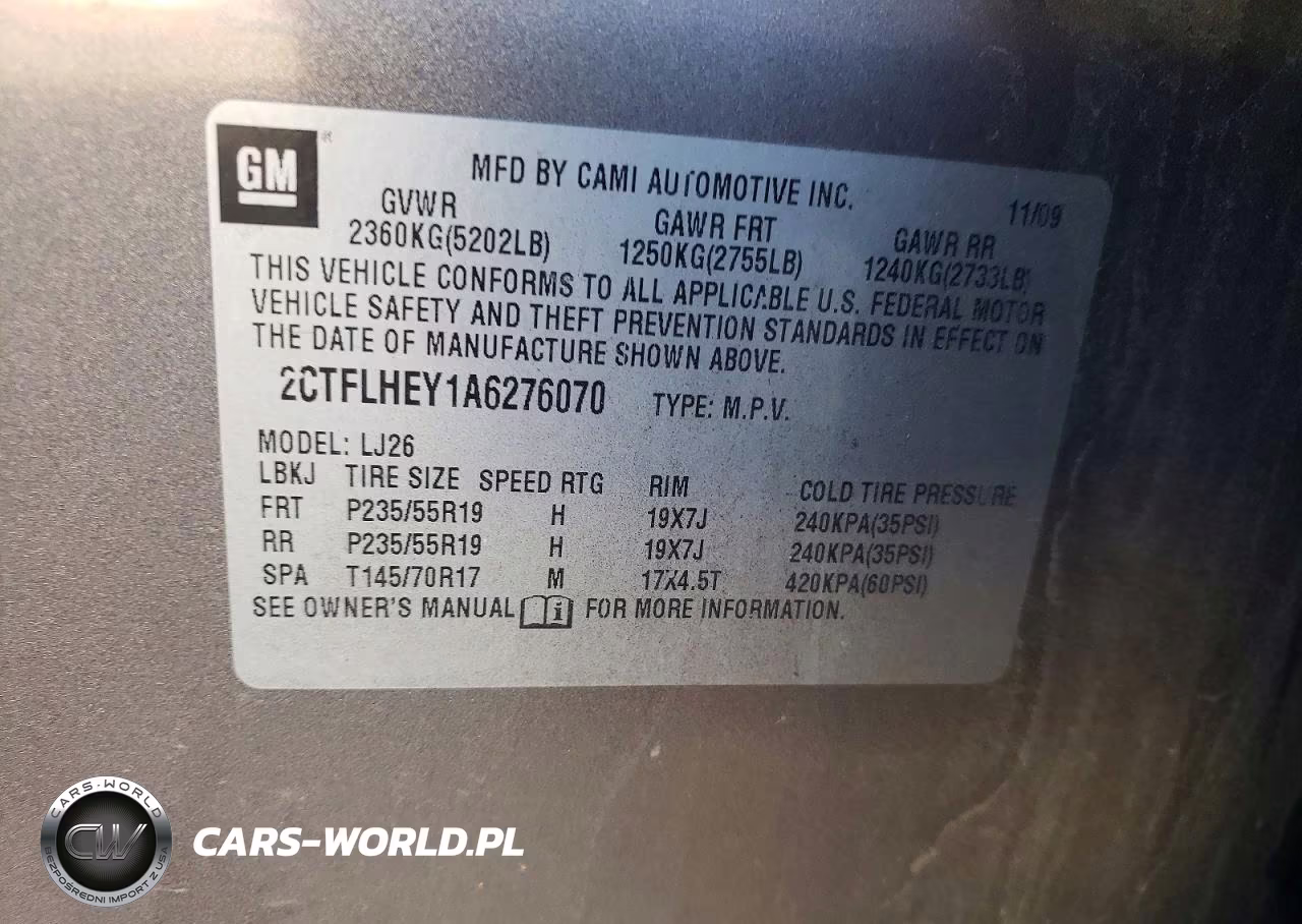 2010 GMC Terrain Slt VIN:2CTFLHEY1A6276070 - 13