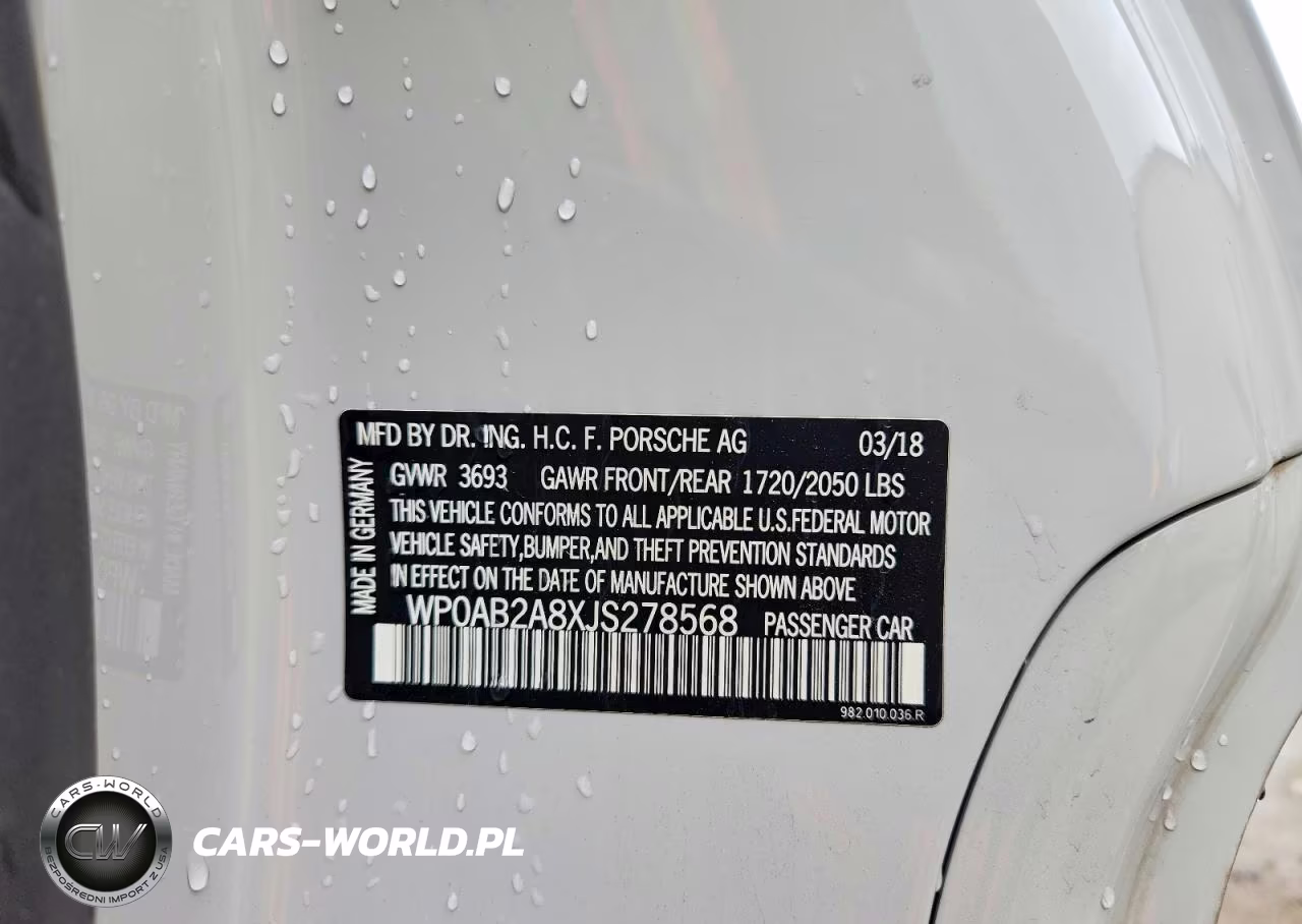 2018 Porsche Cayman S VIN:WP0AB2A8XJS278568 - 12
