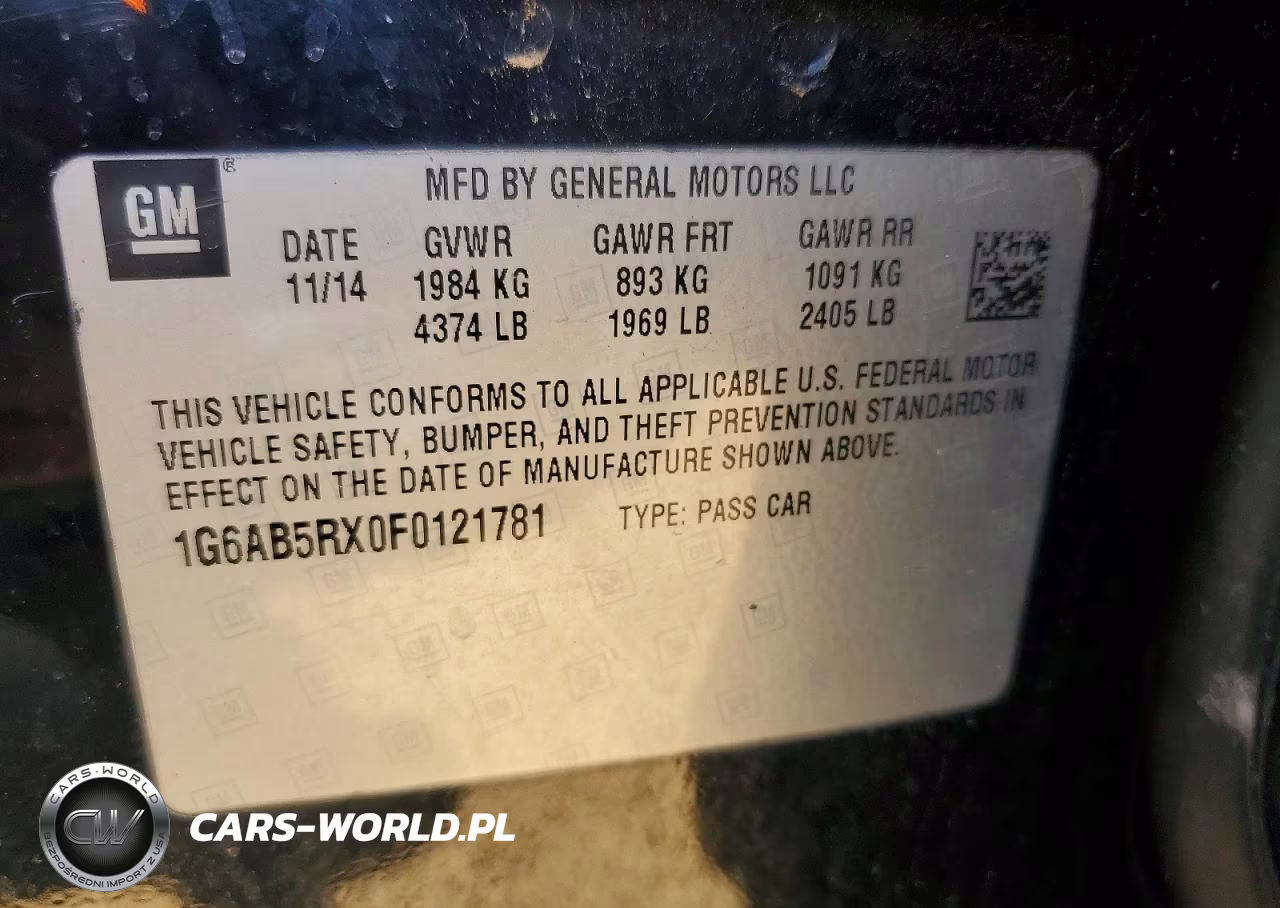 2015 Cadillac Ats Luxury VIN:1G6AB5RX0F0121781 - 12