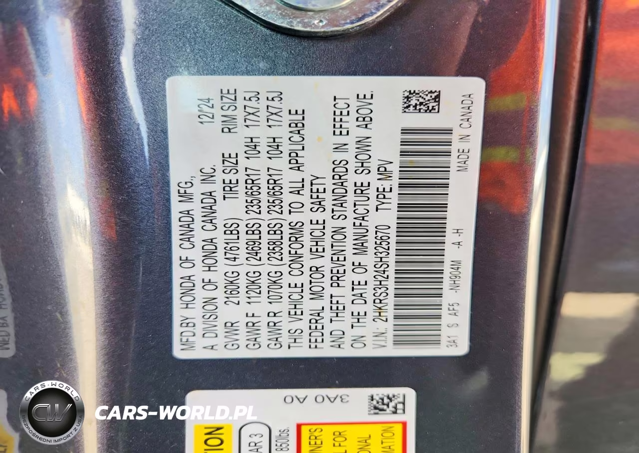 2025 Honda Cr-V Lx VIN:2HKRS3H24SH325670 - 13