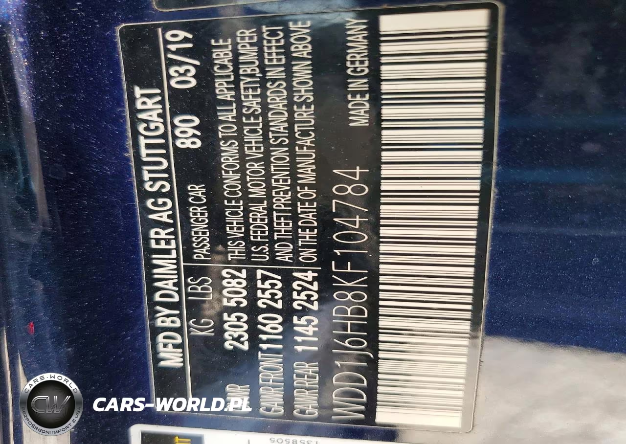 2019 Mercedes-Benz E 450 VIN:WDD1J6HB8KF104784 - 12