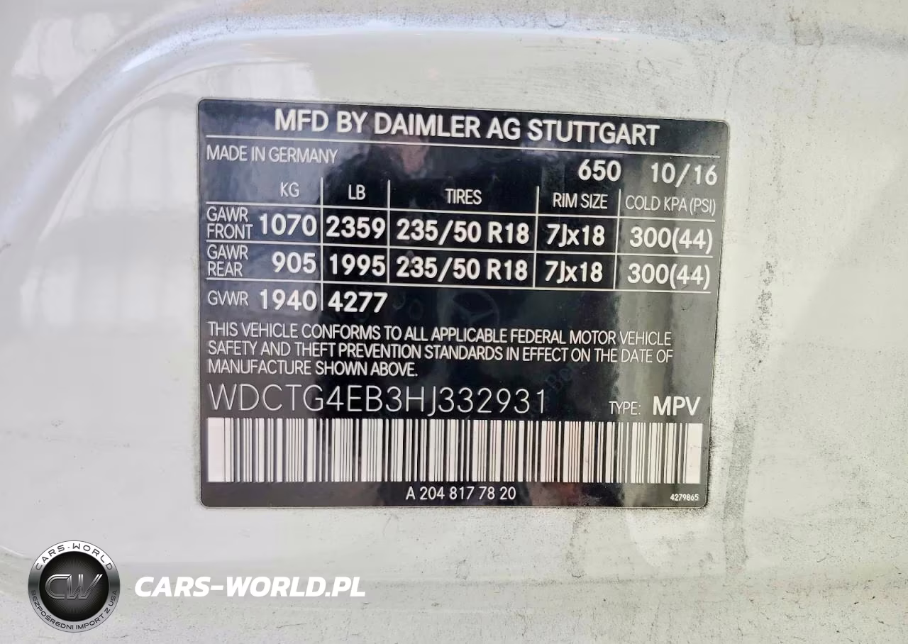 2017 Mercedes-Benz Gla 250 VIN:WDCTG4EB3HJ332931 - 12