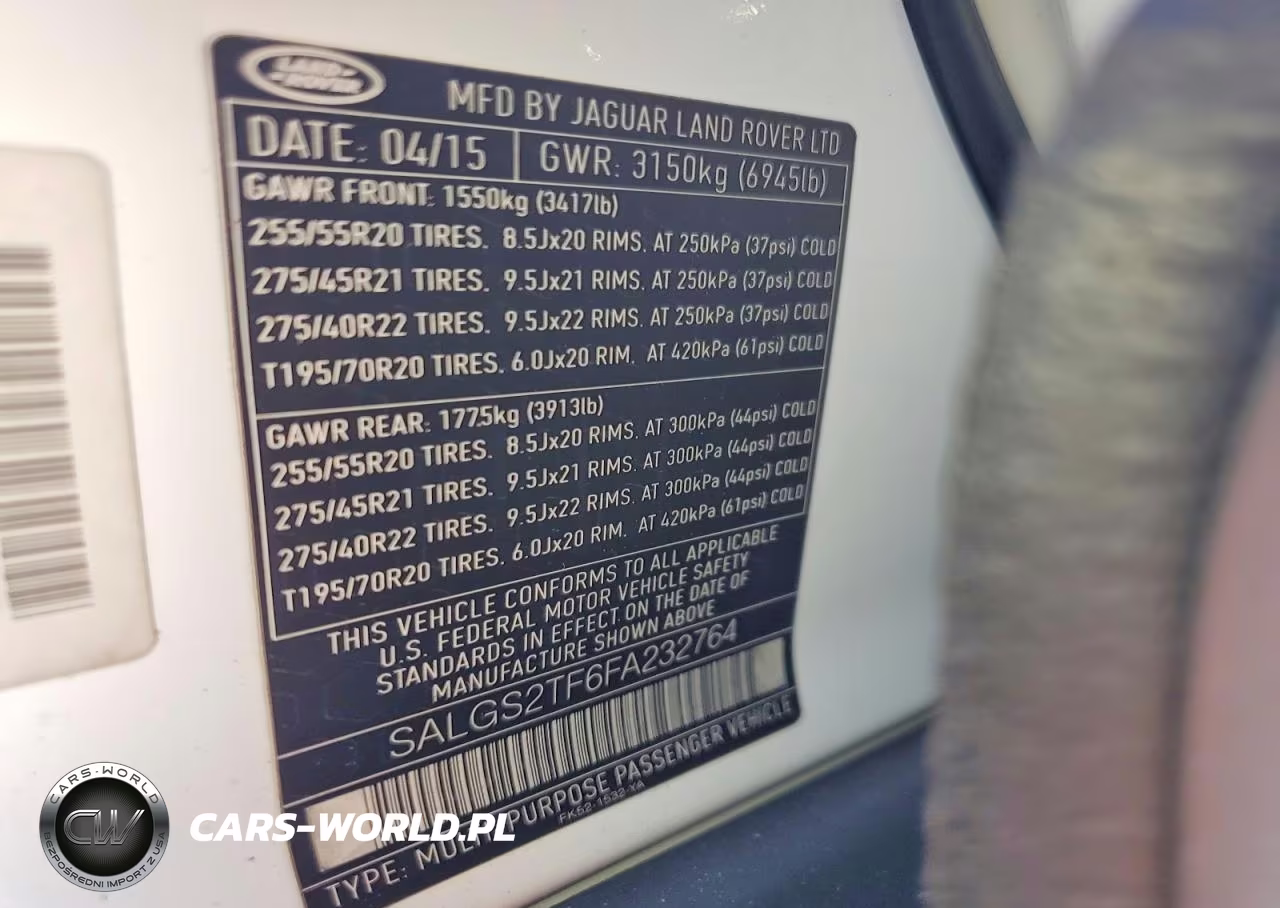 2015 Land Rover Range Rover Supercharged VIN:SALGS2TF6FA232764 - 12