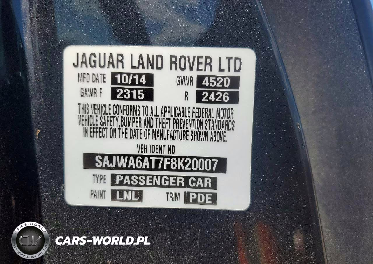 2015 Jaguar F-Type VIN:SAJWA6AT7F8K20007 - 12