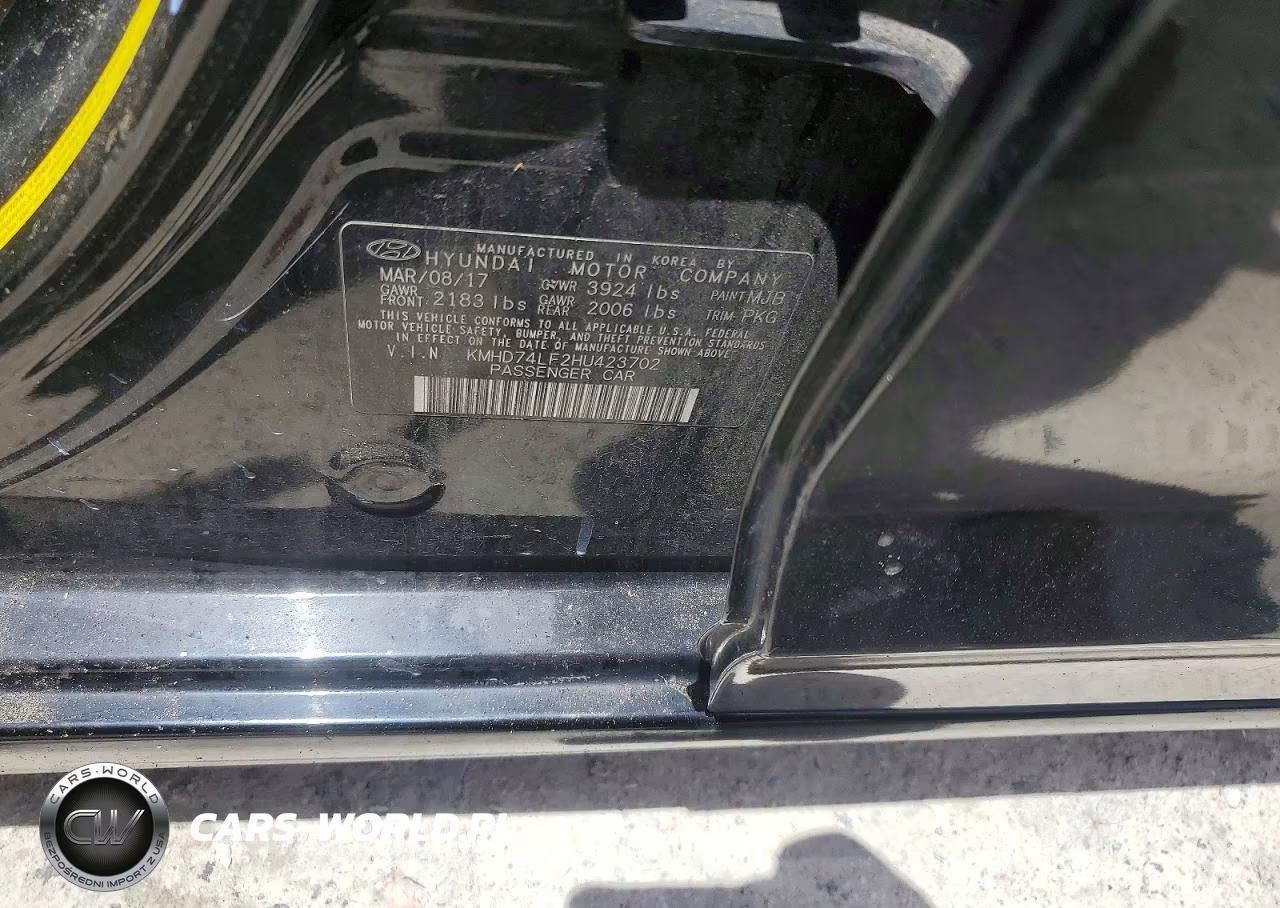 2017 Hyundai Elantra Se VIN:KMHD74LF2HU423702 - 12