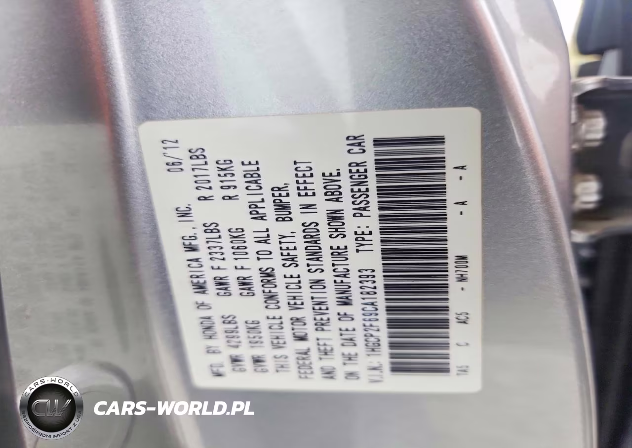 2012 Honda Accord Se VIN:1HGCP2F69CA182393 - 12