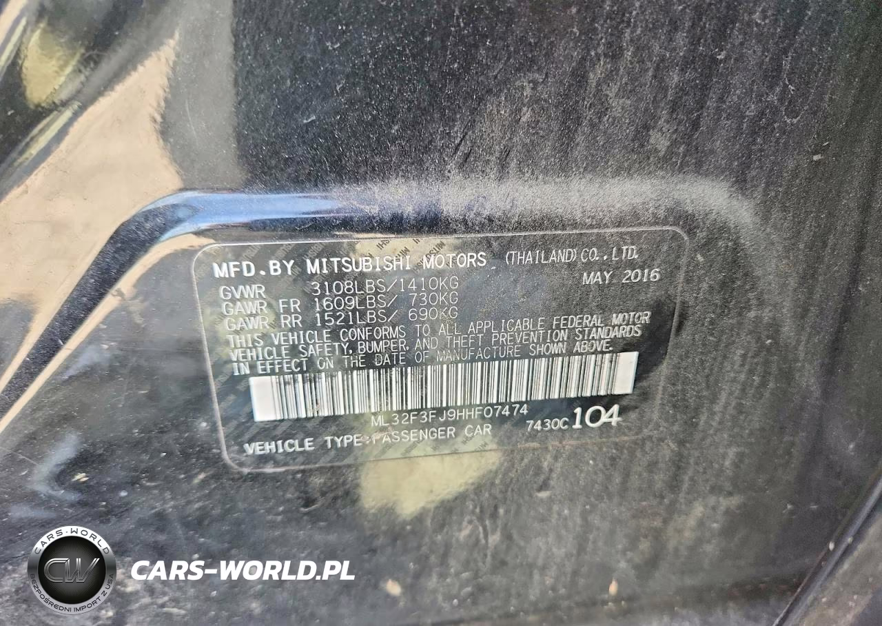 2017 Mitsubishi Mirage G4 Es VIN:ML32F3FJ9HHF07474 - 12