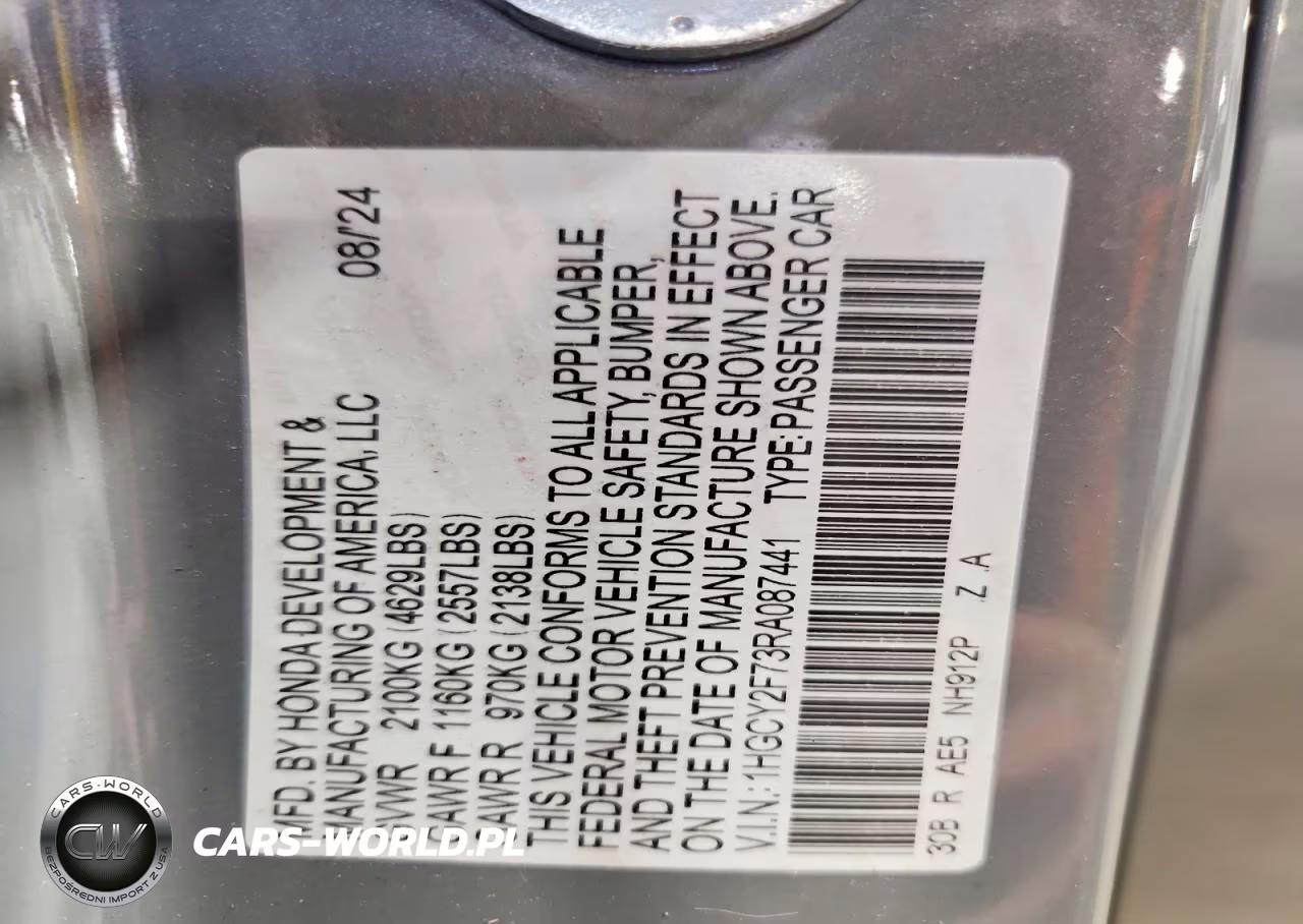 2024 Honda Accord Hybrid Sport-L VIN:1HGCY2F73RA087441 - 13