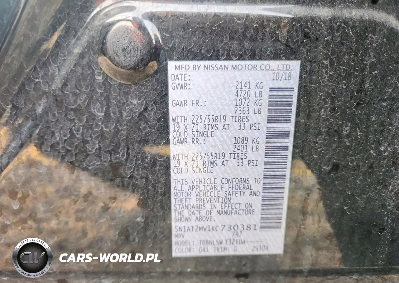 2019 Nissan Rogue Sl VIN:5N1AT2MV1KC730381 - 13