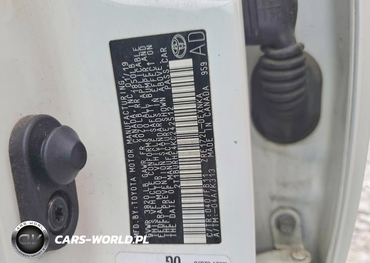 2019 Toyota Corolla Le VIN:2T1BURHE4KC242512 - 12