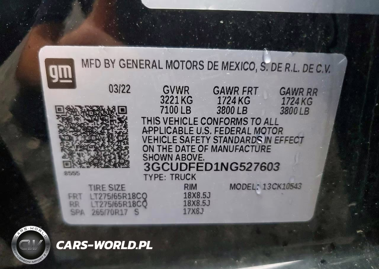 2022 Chevrolet Silverado K1500 Lt Trail Boss VIN:3GCUDFED1NG527603 - 12