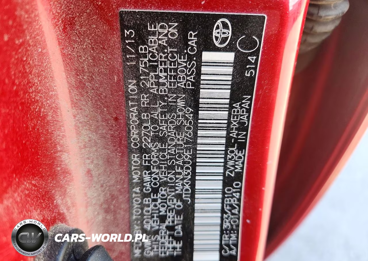 2014 Toyota Prius Two VIN:JTDKN3DU9E1760549 - 12