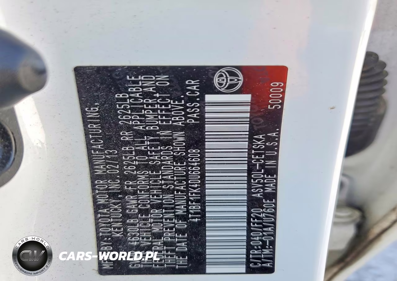 2013 Toyota Camry Se VIN:4T1BF1FK4DU664608 - 12