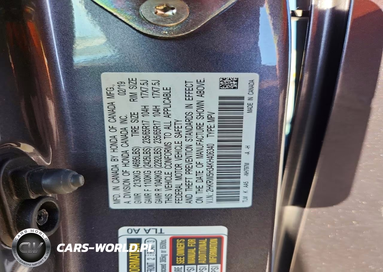 2019 Honda Cr-V Lx VIN:2HKRW5H34KH406340 - 13