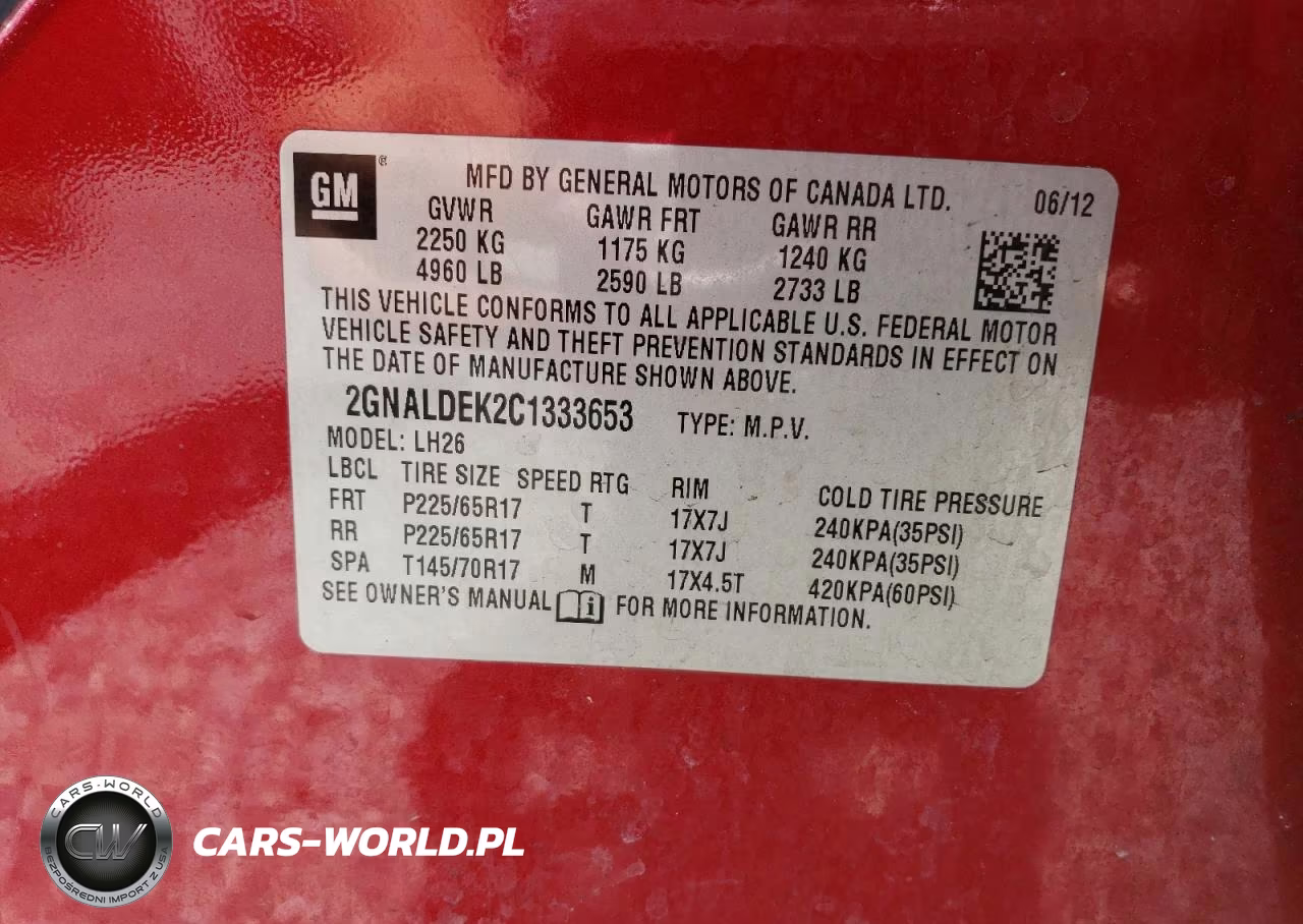 2012 Chevrolet Equinox Lt VIN:2GNALDEK2C1333653 - 14