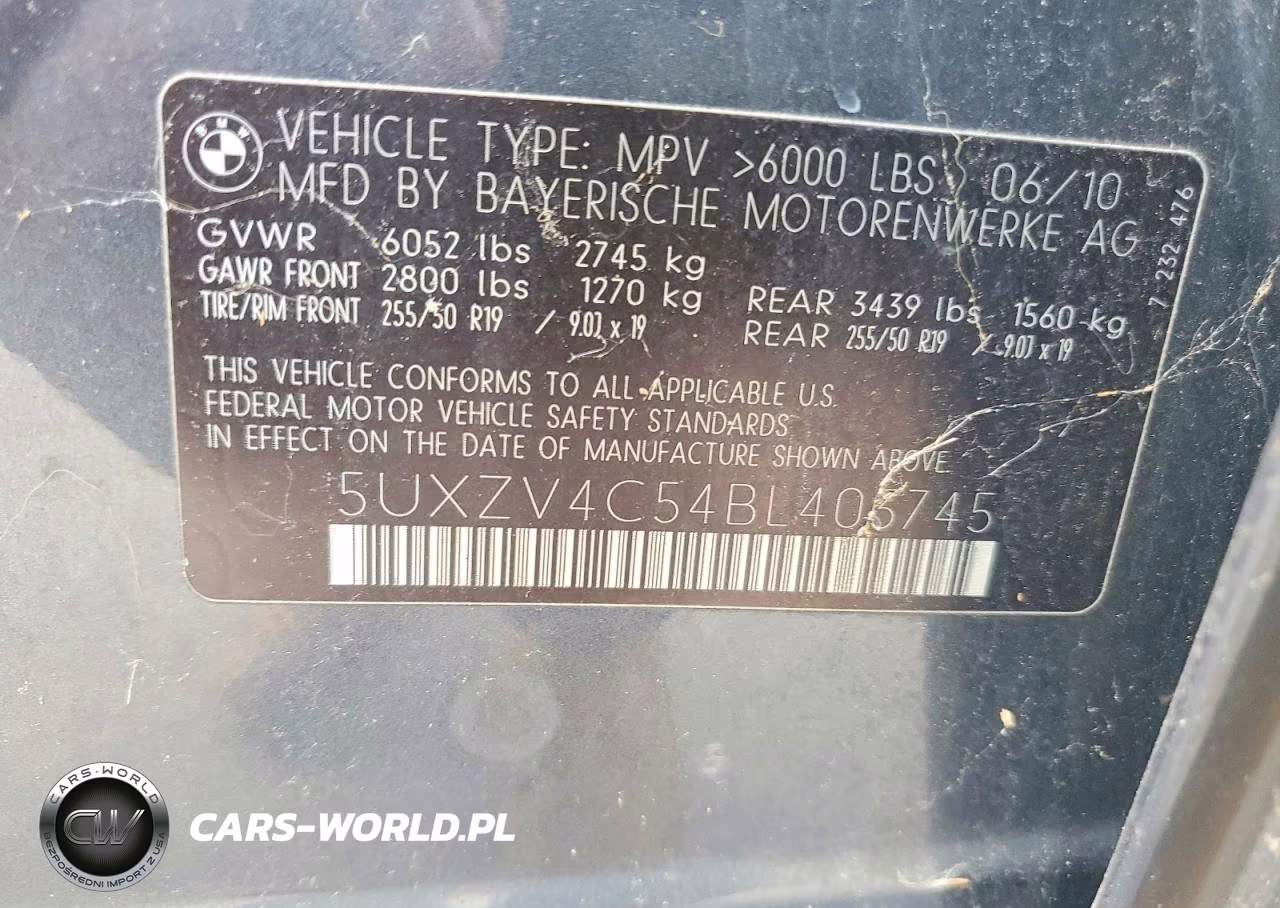 2011 BMW X5 VIN:5UXZV4C54BL403745 - 13