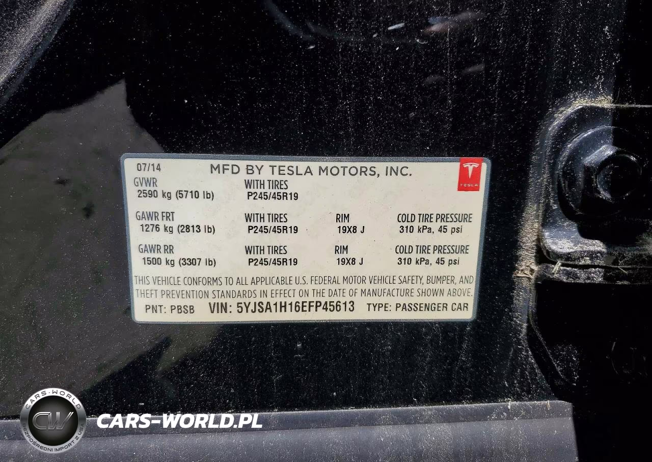 2014 Tesla Model S VIN:5YJSA1H16EFP45613 - 12
