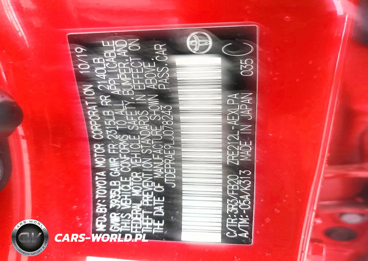 2020 Toyota Corolla Le VIN:JTDEPRAE9LJ078243 - 12