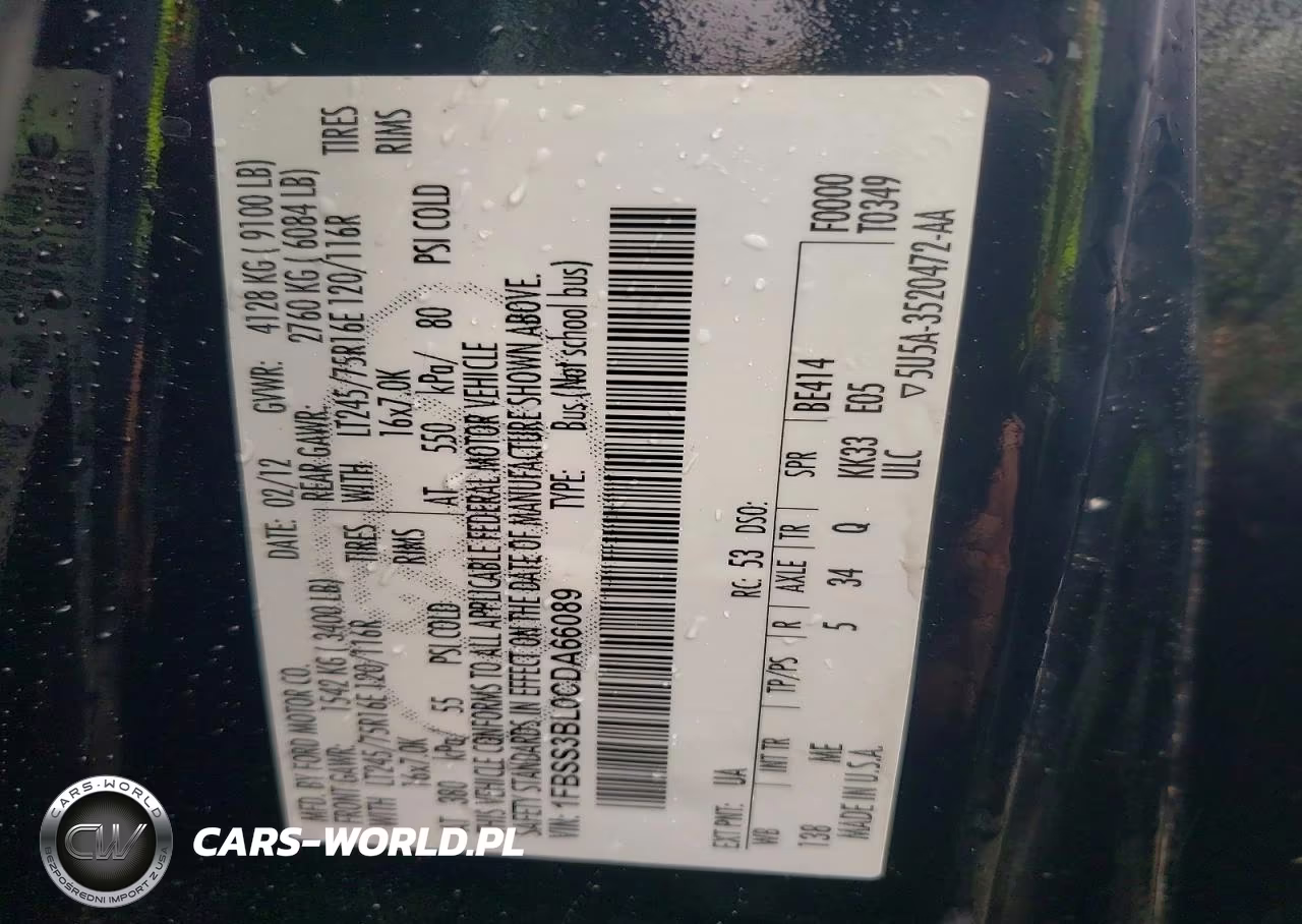 2012 Ford Econoline E350 Super Duty Wagon VIN:1FBSS3BL0CDA66089 - 12