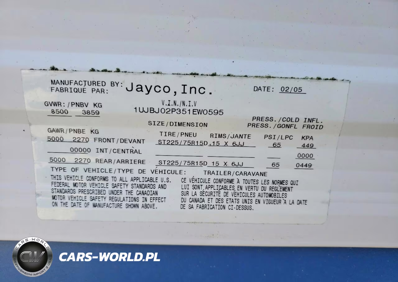 2005 Jayco Jay Flight Series VIN:1UJBJ02P351EW0595 - 10