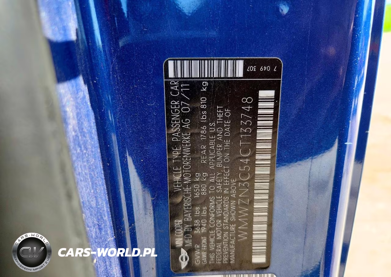 2012 Mini Cooper VIN:WMWZN3C54CT133748 - 12