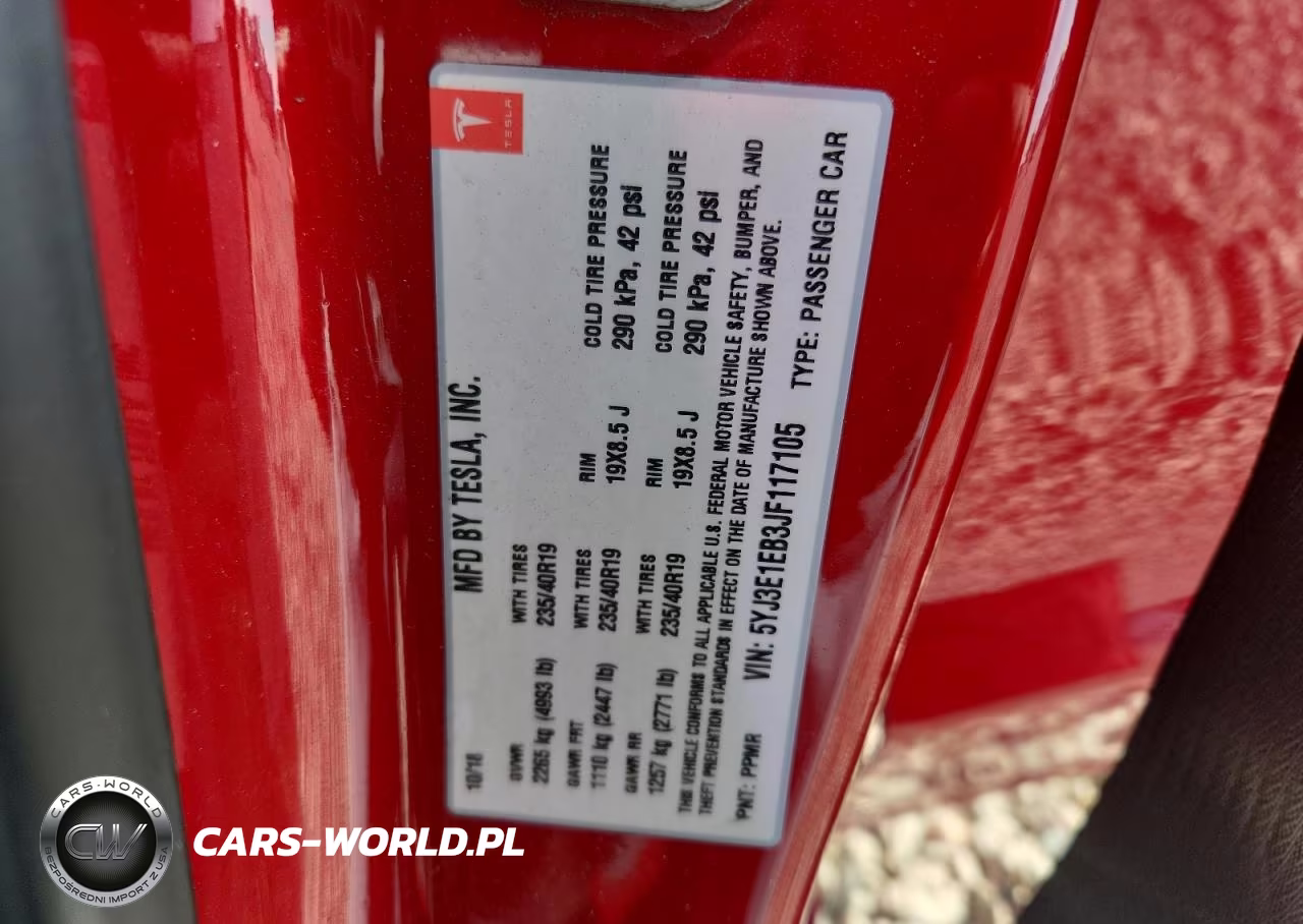 2018 Tesla Model 3 VIN:5YJ3E1EB3JF117105 - 13