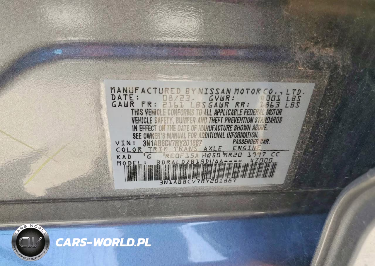 2024 Nissan Sentra Sv VIN:3N1AB8CV7RY201887 - 12