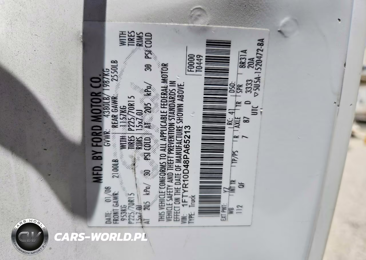 2008 Ford Ranger VIN:1FTYR10D48PA65213 - 12